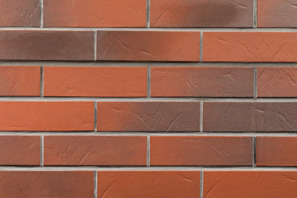 Термопанель рядовая Европа с плиткой ABC, 1000х650 мм, 100 мм ППС, рельефный, цвет: Rotbunt struktur