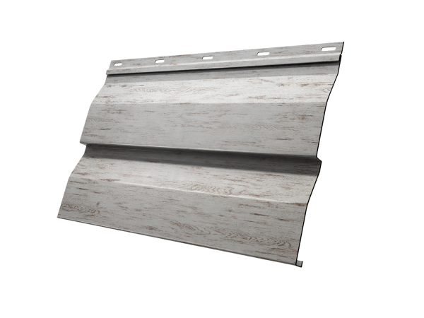 Металический сайдинг Grand Line, корабельная доска 0.45 мм, Print Elite, Snow Wood Twincolor