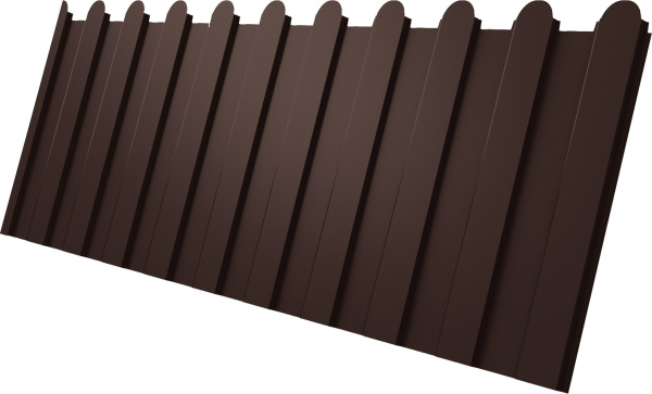 Профилированный лист GL C 8 A, фигурный, 0.5 мм, PurPro матовый, RAL 8017