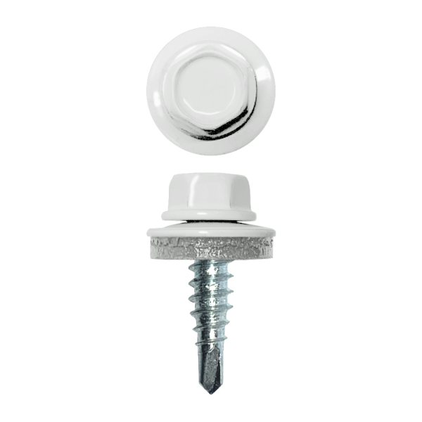 Саморез кровельный, 4.8х19 мм, сверло №2, RAL 9003, уп. 400 шт.