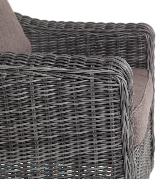 Кресло плетеное из искусственного ротанга, Кон Панна графит