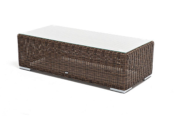 Стол журнальный из искусственного ротанга, Боно цвет: коричневый
