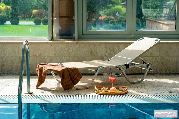 Шезлонг Dias алюминиевый цвет: бежевый