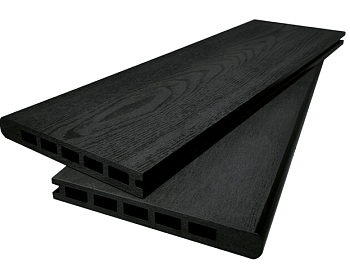 Доска-ступень стартовая ДПК Grand Line, 160х22 мм, L=4000 мм, Тиснение , графит