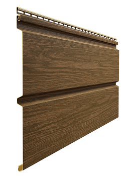 Виниловый сайдинг Docke, Брус D6S, L=3600х300 мм серия Lux Монреаль, цвет: миндаль