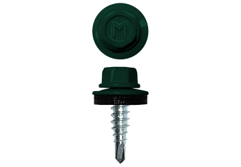 Саморез кровельный Daxmer 4.8х19 мм, сверло №2, RAL 6005, уп. 250 шт.