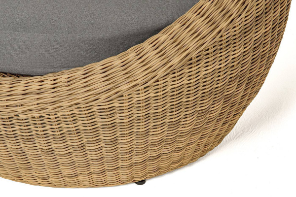 Кресло плетеное из искусственного ротанга, Барселона цвет: соломенный