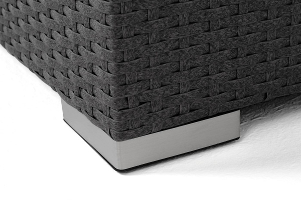 Кашпо для цветов Лунго, плетеное из искусственного ротанга, большое цвет: графит