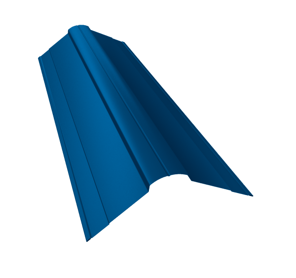 GL Планка конька фигурного, 100х100 мм 0.5 мм, Satin, RAL 5005, L=3000 мм