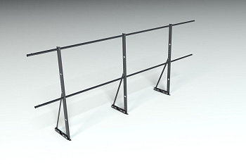 Ограждение кровельное для фальцевой кровли Roofsystems Econom фальц, H=1200 мм RAL 9005, L=3000 мм