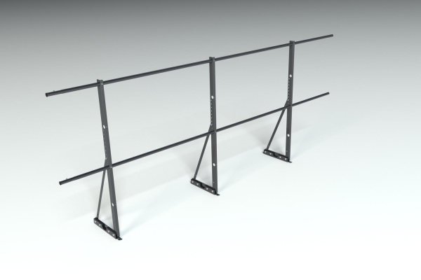 Ограждение кровельное для фальцевой кровли Roofsystems Econom фальц, H=1200 мм RAL 9005, L=3000 мм
