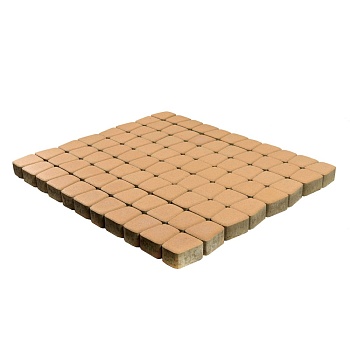 Тротуарная плитка Braer Классико круговая 60 мм 73х110х115 мм, цвет: медовый