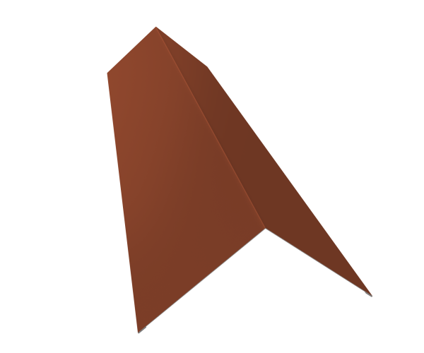 GL Планка конька плоского, 145х145 мм 0.45 мм, PE, RAL 8004, L=3000 мм