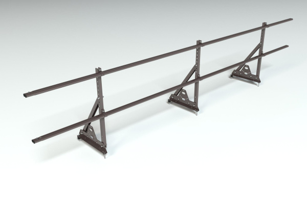 Ограждение кровельное, универсальное Roofsystems Elite Smart, H=600 мм RAL 8019, L=3000 мм