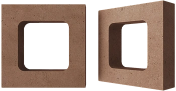 Декоративный бриз-блок Mesterra Cobogo, 250х250 мм 70 мм, 0401, терракотовый