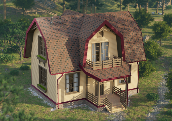 Ламинированная битумная черепица, Docke, Dragon Standart цвет: темно-коричневый, 2.38 м² / уп.