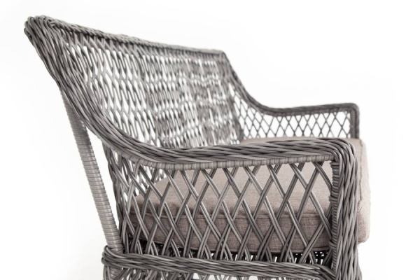 Диван 2-местный из искусственного ротанга, Латте графит