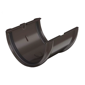 Соединитель желоба, Технониколь пвх, стандарт Ø 125 мм, цвет: темно-коричневый