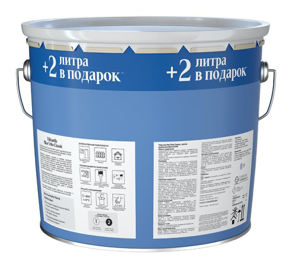 Краска для деревянных фасадов Tikkivala Pika-Teho Classic, матовая, база А, уп 9 л цвет: колеровка