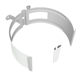 Кронштейн трубы на дерево Vortex Project Ø210\145 мм, RAL 9003