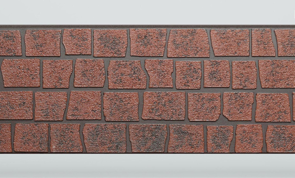 Панель FCS Simple под Камень, 15 мм, 360х1480 мм цвет: AA2115 красный