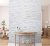 Кварцит, 3D панель из камня, 350х180 мм, Modern White Quartz