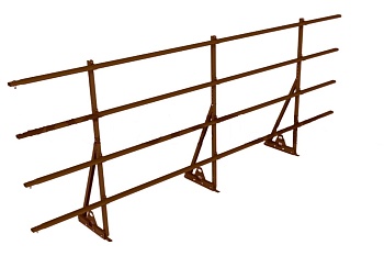 Ограждение кровельное для фальцевой кровли Roofsystems Prestige Next фальц, H=1200 мм RAL 8017, L=3000 мм