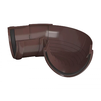 Угол желоба регулируемый 90°-150°, Технониколь пвх, стандарт Ø 125 мм, цвет: коричневый