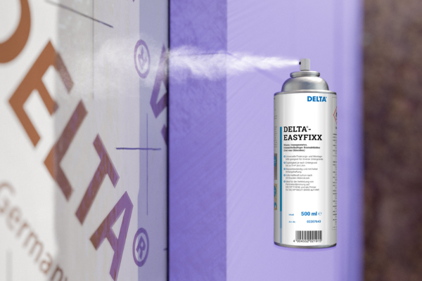 DELTA-EASYFIXX, полимерный клей-спрей/грунтовка для пористых оснований