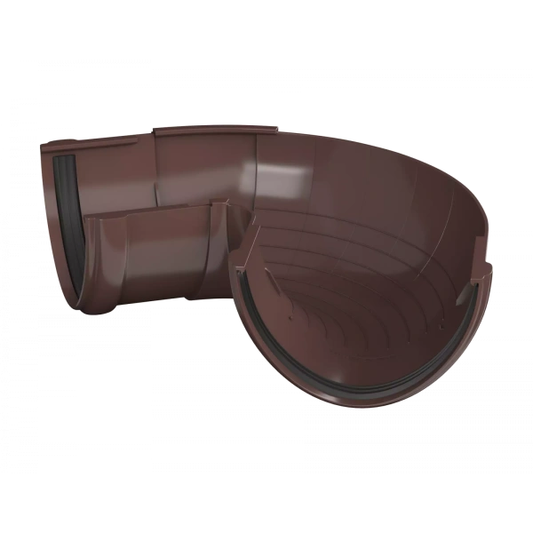 Угол желоба регулируемый 90°-150°, Технониколь пвх, стандарт Ø 125 мм, цвет: коричневый