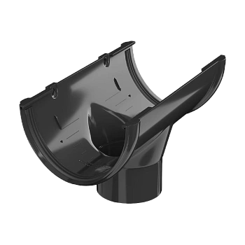 Воронка желоба Технониколь пвх, стандарт Ø 125 мм, цвет: черный