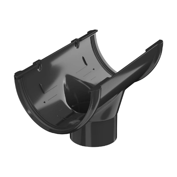 Воронка желоба Технониколь пвх, стандарт Ø 125 мм, цвет: черный