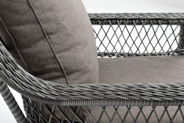 Кресло плетеное из искусственного ротанга, Гранд Латте графит