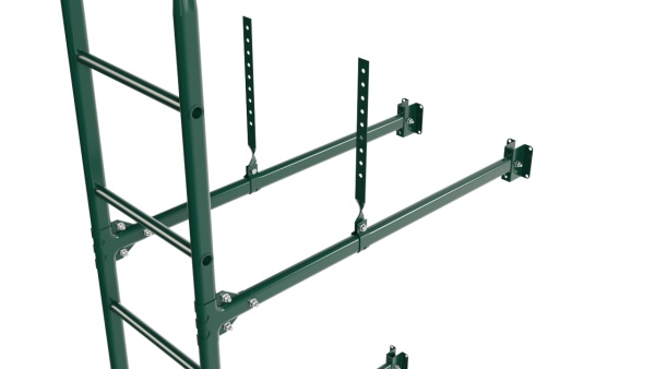 Фасадная лестница Borge, верхняя секция, L=2700 мм RAL 6005