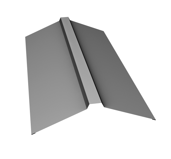 GL Планка конька прямоугольного, 150х30х150 мм 0.45 мм, PE, RAL 7004, L=3000 мм