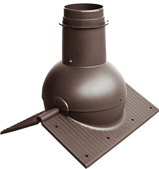 Коньковый элемент, Krovent Pipe-Cone, для любого типа кровли коричневый