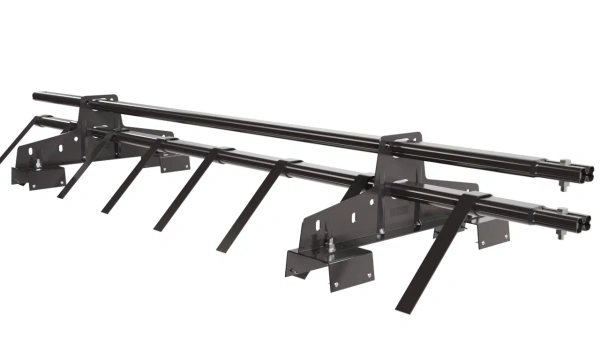 Снегозадержатель для профнастила Н-114 Borge L=1500 мм 2 опоры, 2 трубы, овал 25х45 RAL 8019 matt