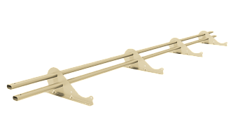 Снегозадержатель Grand Line Snow Kit универсальный, L=3000 мм, 4 опоры, 2 трубы, овал 42х21 мм RAL 1015