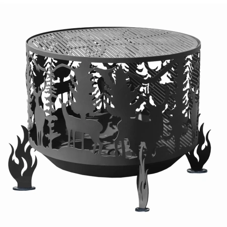 Решетка-гриль для костровой чаши Ø 800, стальная 6 мм