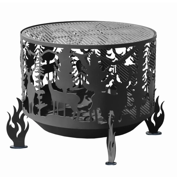 Решетка-гриль для костровой чаши Ø 600, стальная 6 мм