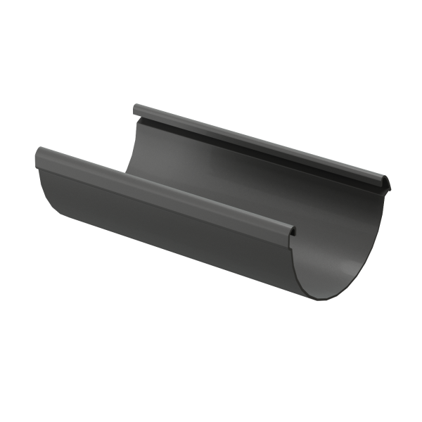 Желоб водосточный, Docke Lux, Ø140 мм, L=3000 мм, цвет: графит