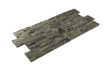 Кварцит, 3D панель из камня, 350х180 мм, Modern Green Quartz