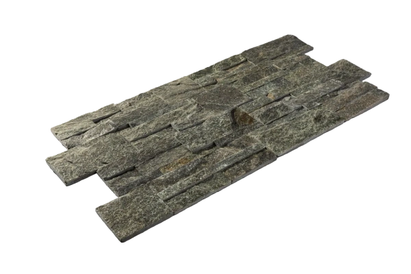 Кварцит, 3D панель из камня, 350х180 мм, Modern Green Quartz