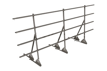 Ограждение кровельное для натуральной черепицы Roofsystems Prestige натур, H=1200 мм RAL 9006, L=3000 мм