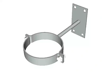 Охват на площадке Ø 180 мм цинк, без цвета