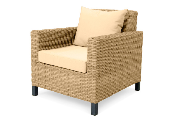 Кресло Mokka Bella из искусственного ротанга цвет: соломенный