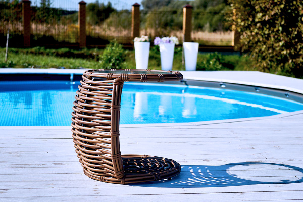 Столик боковой Mokka Majorca, из искусственного ротанга цвет: капучино