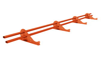 Снегозадержатель Grand Line Snow Kit универсальный, L=3000 мм, 4 опоры, 2 трубы, овал 42х21 мм RAL 2004