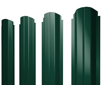 GL Штакетник П-образный А, фигурный 0.4 мм, PE, RAL 6005