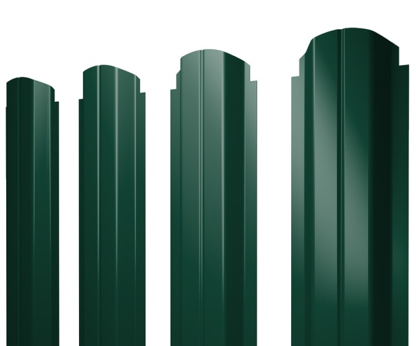 GL Штакетник П-образный А, фигурный 0.4 мм, PE, RAL 6005